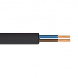 0.75mm 3182Y 2 Core Round 1m Black