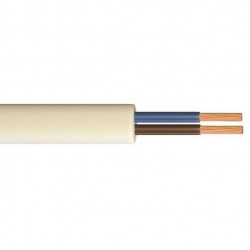 0.75mm 3182Y 2 Core Round 1m White