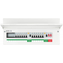  BG 16 Way Metal Dual RCD (A) C/Unit c/w 12xMCBs