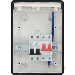 BG Metal Garage Unit MS 1x6A 1x16A MCB IP65