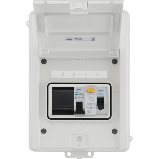 BG Metal Shower Unit RCD (A) 1x50A MCB IP65 BG Metal Shower Unit RCD (A) 1x50A MCB IP65