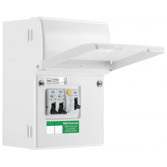 BG Metal Garage Unit RCD (A) 1x6A 1x32A MCB