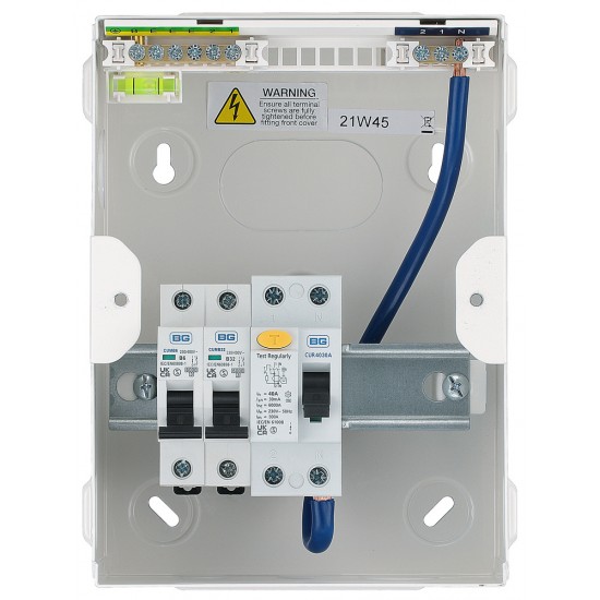 BG Metal Garage Unit RCD (A) 1x6A 1x32A MCB