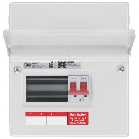 BG 4 Way MS Metal Consumer Unit