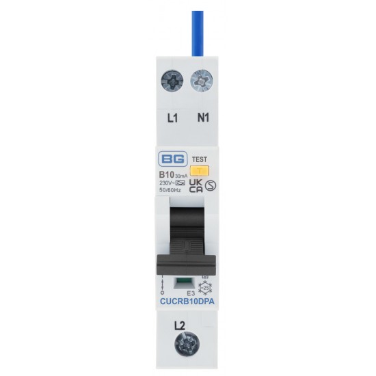 BG Compact RCBO DP Bi-Directional (A) B Curve 10amp