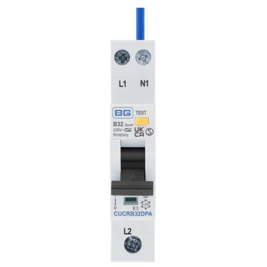 BG Compact RCBO DP Bi-Directional (A) B Curve 32amp