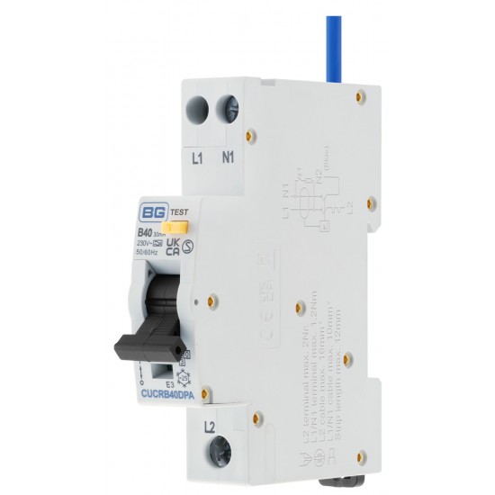 BG Compact RCBO DP Bi-Directional (A) B Curve 40amp