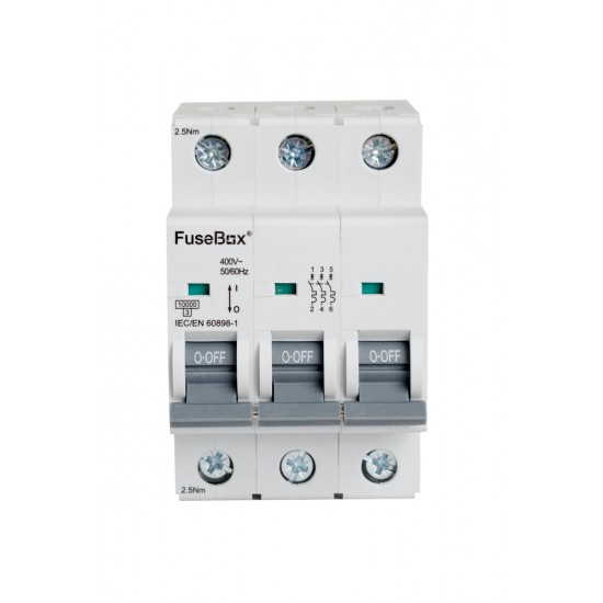 Fusebox 10kA 50amp TP MCB B Curve Fusebox 10kA 50amp TP MCB B Curve