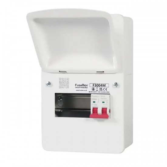 Fusebox 4 Way Consumer Unit 100A Main Switch