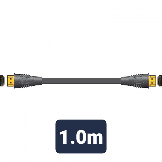 1.0m HDMI Lead Plug To Plug
