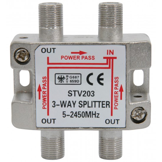 F-Plug 3 Way Splitter