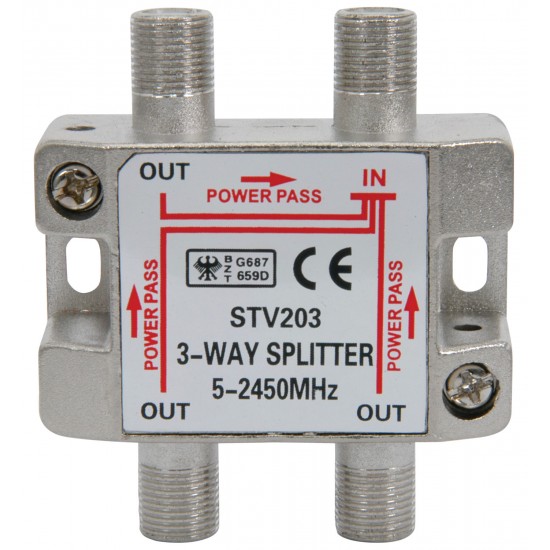 F-Plug 3 Way Splitter F-Plug 3 Way Splitter
