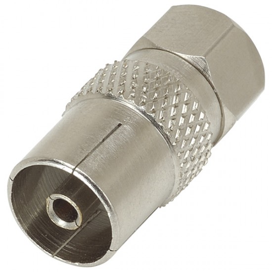 Female Co Axial Socket-Male F Plug Adaptor Female Co Axial Socket-Male F Plug Adaptor