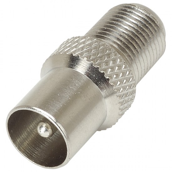 Male Co Axial Socket-Female F Socket Adaptor Male Co Axial Socket-Female F Socket Adaptor