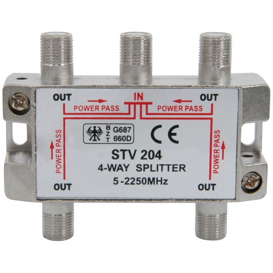 F-Plug 4 Way Splitter F-Plug 4 Way Splitter