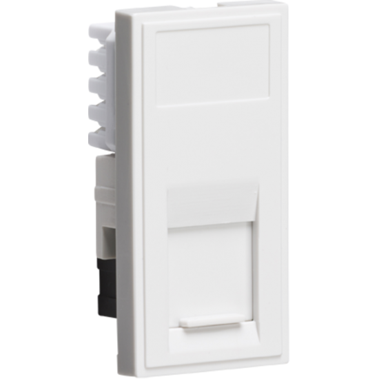Euro Module Cat5/Cat6 RJ45 IDC Outlet White
