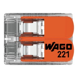 Wago Lever Connector 4mm 2 Way (221-412) Each