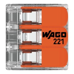 Wago Lever Connector 4mm 3 Way Each