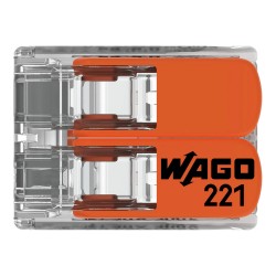 Wago Lever Connector 6mm 2 Way (221-612) Each