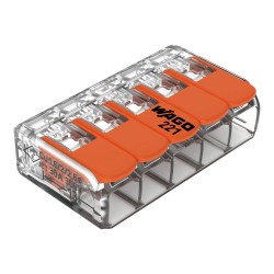 Wago Lever Connector 6mm 5 Way Each