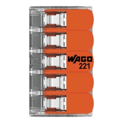 Wago Lever Connector 6mm 5 Way Each