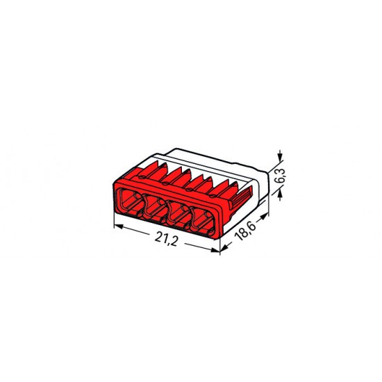Wago Push Connector 4mm 4 Way Each