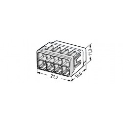 Wago Push Connector 4mm 8 Way Each