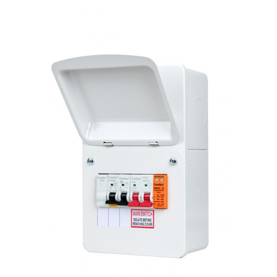 Fusebox EV UNIT SPD, 100A M/S & 40A RCBO Type A Fusebox EV UNIT SPD, 100A M/S & 40A RCBO Type A