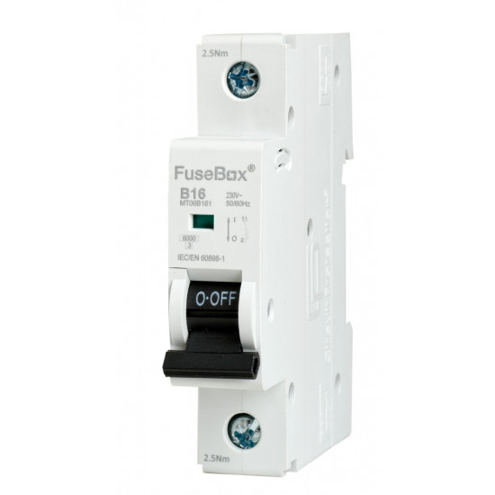 Fusebox 16amp SP MCB B Curve Fusebox 16amp SP MCB B Curve