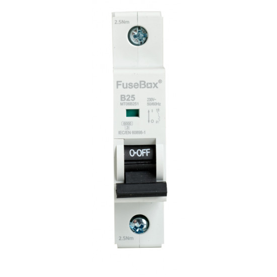 Fusebox 25amp SP MCB B Curve Fusebox 25amp SP MCB B Curve