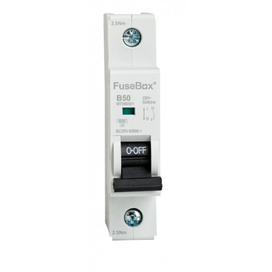 Fusebox 50amp SP MCB B Curve Fusebox 50amp SP MCB B Curve