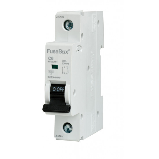 Fusebox 6amp SP MCB C Curve Fusebox 6amp SP MCB C Curve