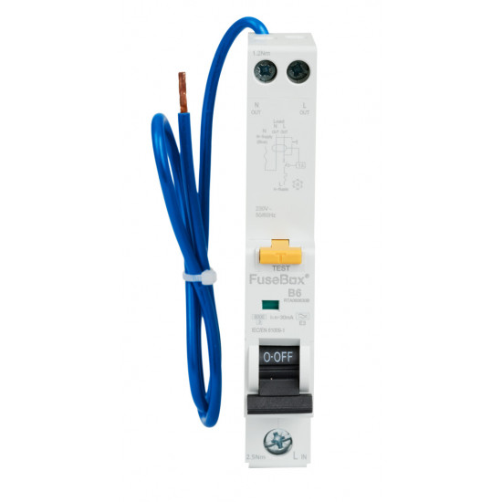 Fusebox 6amp Type A SP RCBO B Curve