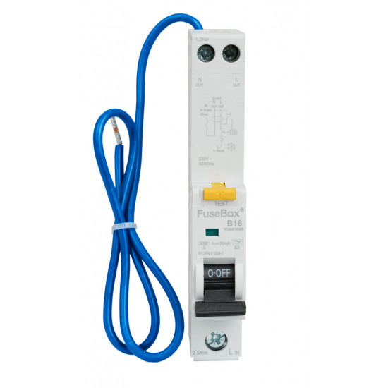 Fusebox 16amp Type A SP RCBO B Curve