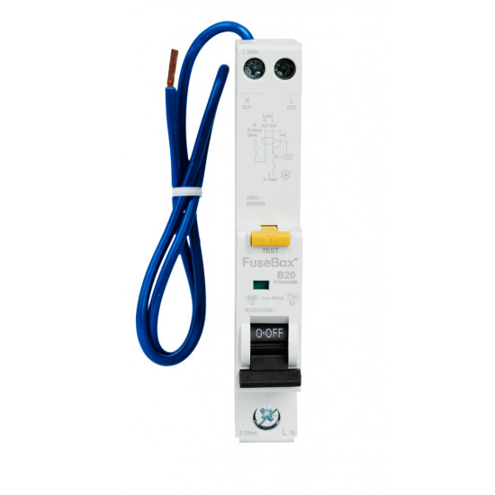 Fusebox 20amp Type A SP RCBO B Curve Fusebox 20amp Type A SP RCBO B Curve