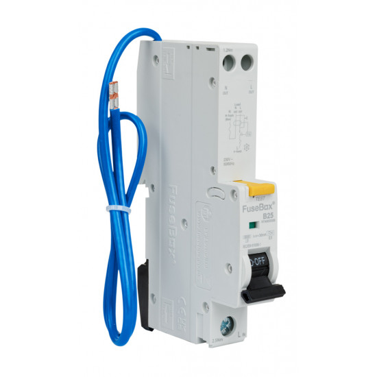 Fusebox 25amp Type A SP RCBO B Curve Fusebox 25amp Type A SP RCBO B Curve