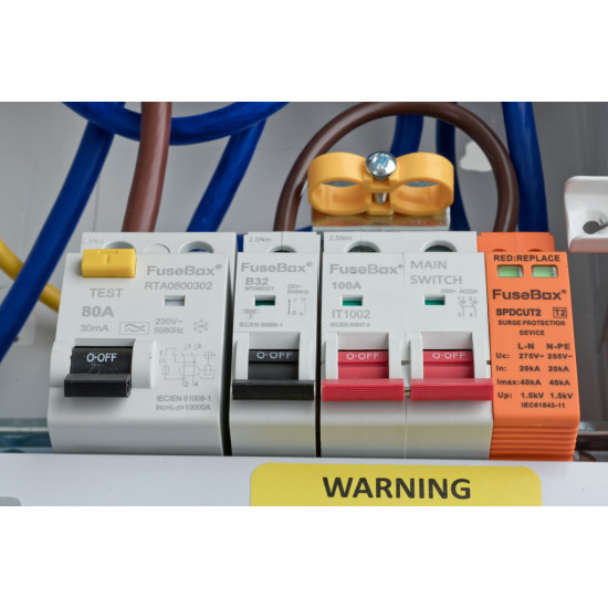 Fusebox 10 Way C/Unit Dual Type A RCD, MS & SPD Fusebox 10 Way C/Unit Dual Type A RCD, MS & SPD