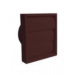 100mm External Fan Grille-Round Spigot (Gravity) Brown