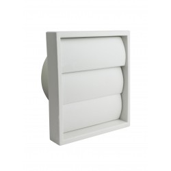100mm External Fan Grille-Round Spigot (Gravity) White