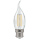 LED (D) Filament Bent Tip Candle Lamp 5w BC WW LED (D) Filament Bent Tip Candle Lamp 5w BC WW