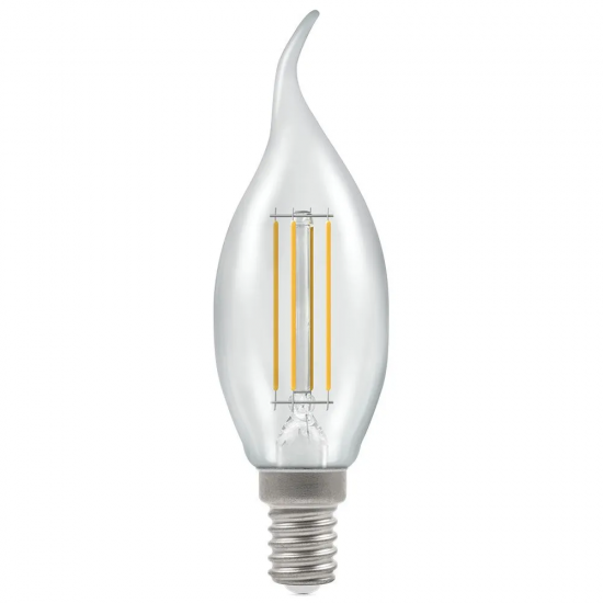 LED (D) Filament Bent Tip Candle Lamp 5w SES WW LED (D) Filament Bent Tip Candle Lamp 5w SES WW