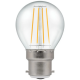 LED (D) Filament Round Lamp 5w BC WW