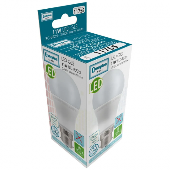 LED (D) GLS Lamp 1055lm BC WW