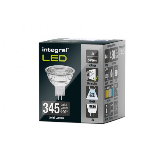 Integral LED 4.6watt MR16 12v Dimmable Lamp CW Integral LED 4.6watt MR16 12v Dimmable Lamp CW