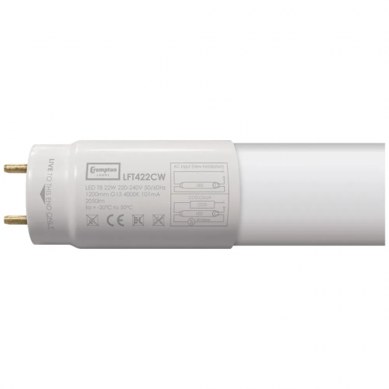 Crompton LED Tube T8 1200mm (4ft) 22w CW Crompton LED Tube T8 1200mm (4ft) 22w CW