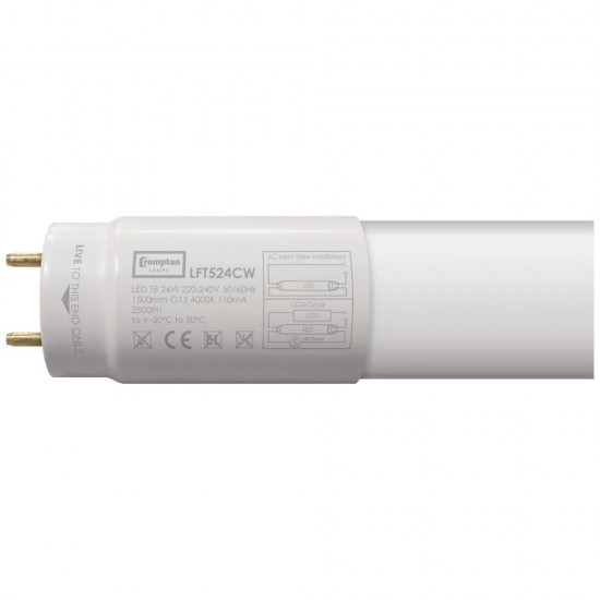 Crompton LED Tube T8 1500mm (5ft) 24w CW Crompton LED Tube T8 1500mm (5ft) 24w CW