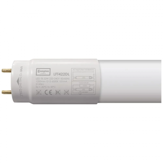 Crompton LED Tube T8 1200mm (4ft) 22w DL Crompton LED Tube T8 1200mm (4ft) 22w DL