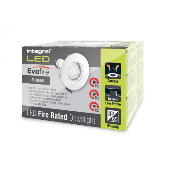 Integral EvoFire GU10 Downlight - Polished Chrome Integral EvoFire GU10 Downlight - Polished Chrome