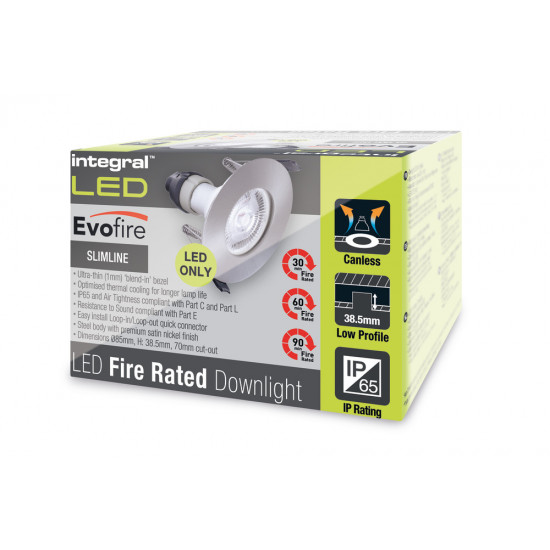 Integral EvoFire GU10 Downlight - Satin Nickel