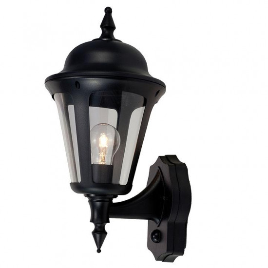 Ansell Latina 42w E27 Wall Lantern c/w PIR Black